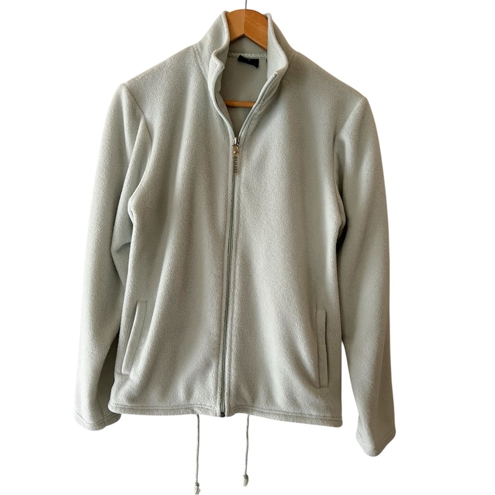 NY Jeans Women’s Light Green Zip Up Fleece Jacket